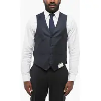 Veste costum Blended Silk Vest With Slit Pocket Barbati