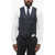 CORNELIANI Blended Silk Vest With Slit Pocket Blue