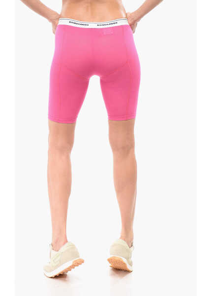 Sosete DSQUARED2 Underwear Cotton Blend Biker Leggings Pink Femei (BM 18306166) 2