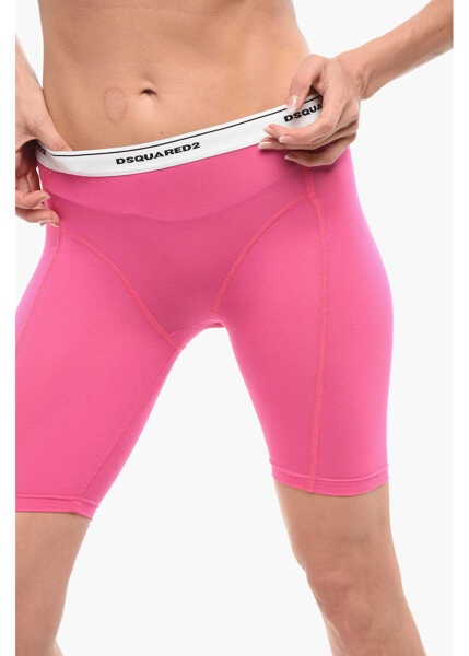 Sosete DSQUARED2 Underwear Cotton Blend Biker Leggings Pink Femei (BM 18306166) 3