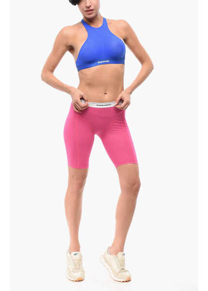 Sosete DSQUARED2 Underwear Cotton Blend Biker Leggings Pink Femei (BM 18306166) 4