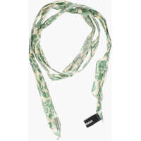 Esarfe Silk Slim Foulard With Hibiscus Print Barbati