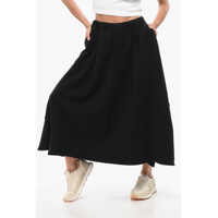 Fuste casual Fleece Asymmetric Skirt With Pleats Femei