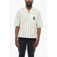 Camasi casual Cotton Swimmingpool Bowling Shirt With Breast-Pocket Barbati