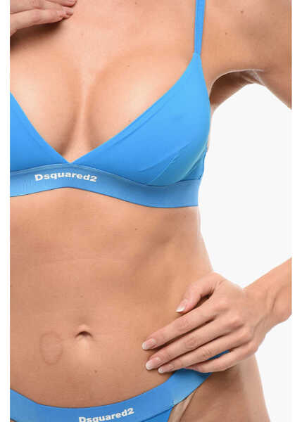 Sutiene DSQUARED2 Microfiber Triangle Bra Light Blue Femei (BM 18306232) 3