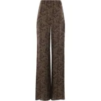 Pantaloni casual Paisley patterned silk Pants Femei