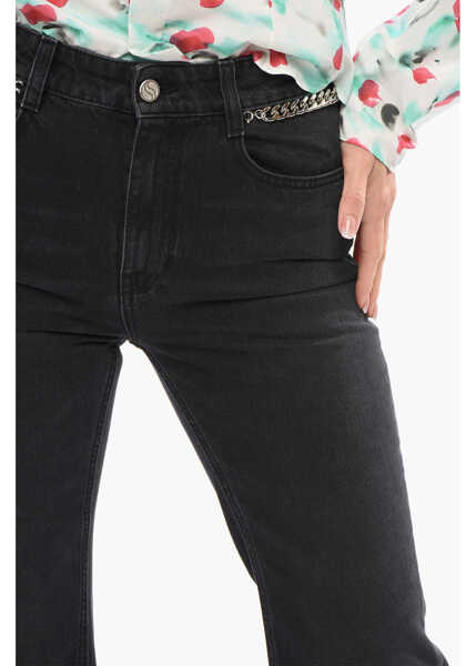 Blugi drepti Stella McCartney Stone Washed Bootcut Denims With Chain Details 33Cm Black Femei (BM 18307216) 3