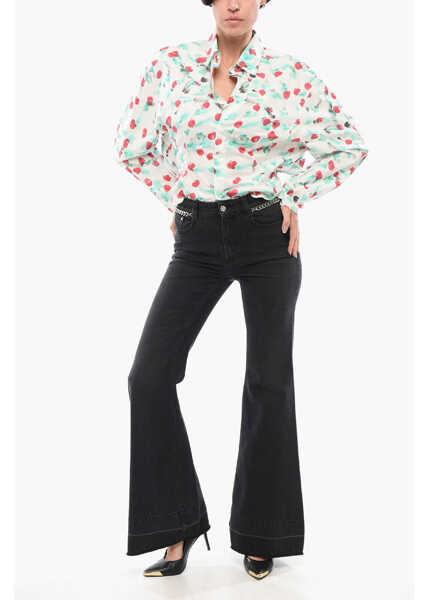 Blugi drepti Stella McCartney Stone Washed Bootcut Denims With Chain Details 33Cm Black Femei (BM 18307216) 4