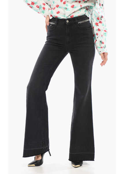 Blugi drepti Stella McCartney Stone Washed Bootcut Denims With Chain Details 33Cm Black Femei (BM 18307216) 1