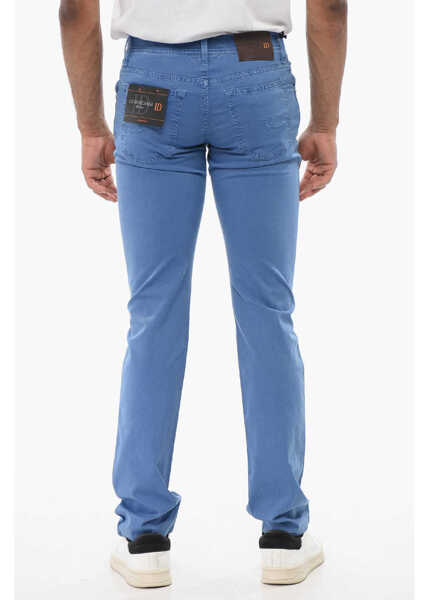 Pantaloni eleganti CORNELIANI Id Luxury Denim Ton-Sur-Ton Embroidered Denims Blue Barbati (BM 18307267) 2