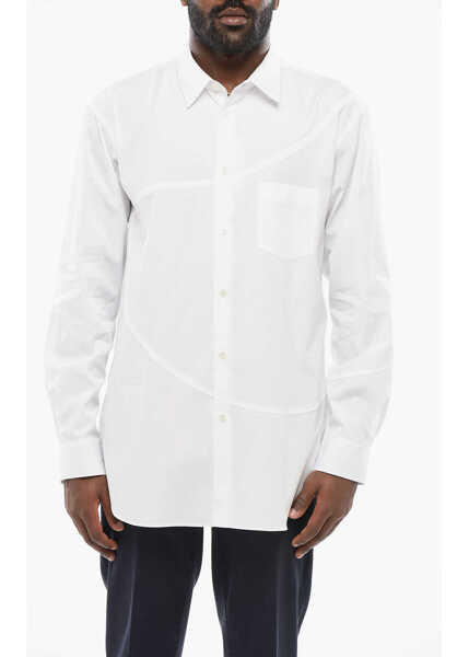 Camasi casual Comme des Garons Transversal Stitching Popeline Shirt With Breast-Pocket White Barbati (BM 18307276) 1