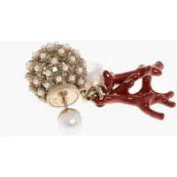 Cercei Dior Dama - Cercei Dior Single Earring With Coral Detail Red Femei (BM 18307303) - B-mall.ro
