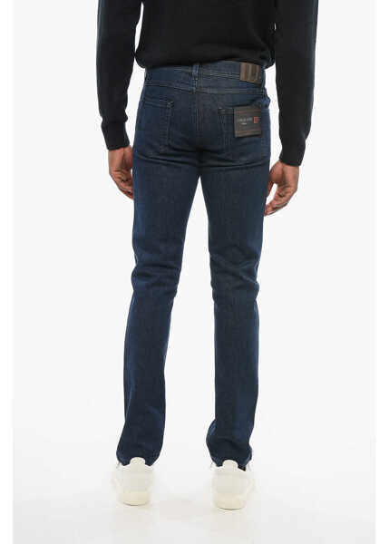 Blugi slim fit CORNELIANI Id Dark Washed Slim Fit Denims 16Cm Blue Barbati (BM 18307309) 2