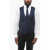 CORNELIANI Virgin Wool Vest With Covered Buttons Blue