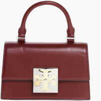 Genti de mana Leather Colorblock Handbag With Logo Femei