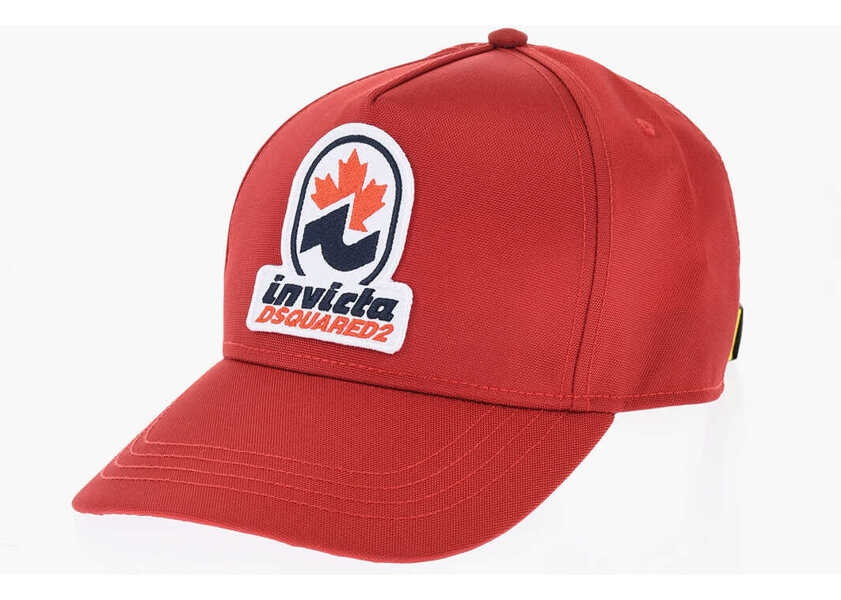 Caciuli DSQUARED2 Invicta Solid Color Cap With Embroidery Red Barbati (BM 18307321) 1