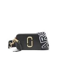 Genti de umar Marc Jacobs Black And White Leather The Snapshot Crossbody Bag Femei