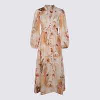 Rochii Zimmermann Abiti Cream Palm Floral Femei