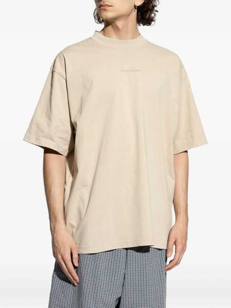 Topuri Balenciaga Balenciaga T-Shirts And Polos Beige Barbati (BM 18308031) 3