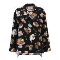 Camasi Moschino 'Tea Time' Print Shirt Femei