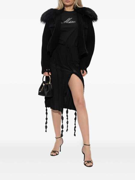 Fuste Blumarine Blumarine Black Viscose Midi Skirt Black Femei (BM 18308352) 2