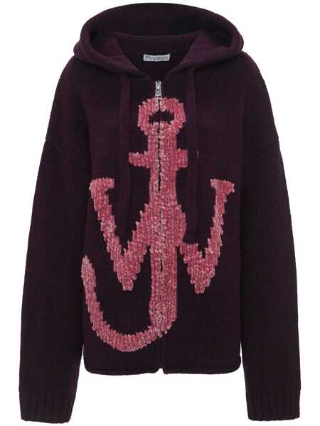 Cardigane JW Anderson JW Anderson Hooded Cardigan PURPLE Femei (BM 18309186) 1
