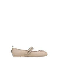 Balerini Pinko Gioia Leather Ballet Flats Femei