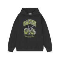 Pulovere Ganni Black Cotton Sweatshirt Femei