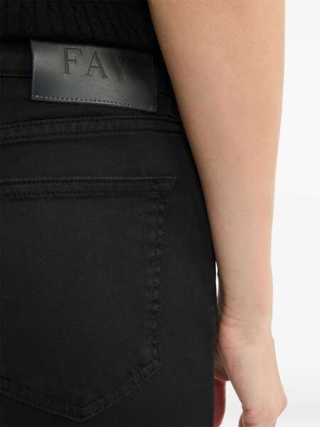 Pantaloni Fay CROPPED PANTS Black   Femei (BM 18310068) 5