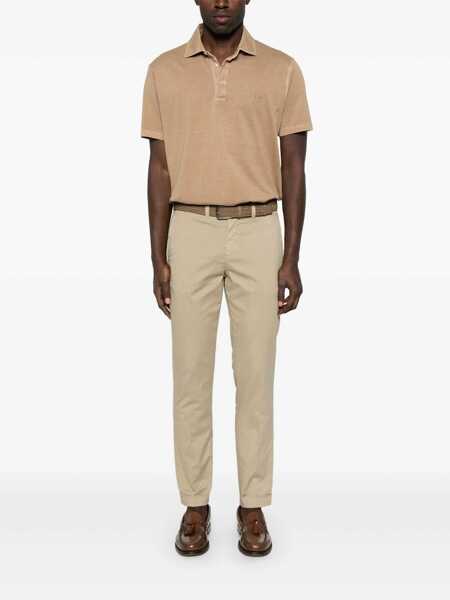 Tricouri Polo Fay POLO FAY JERSEY FROSTED EMBROIDERY Beige Barbati (BM 18310086) 2