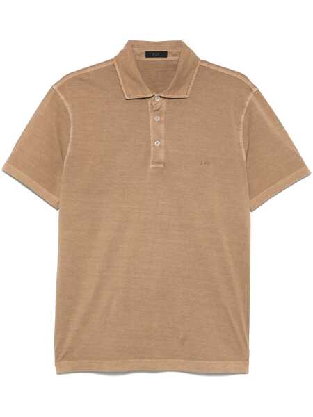 Tricouri Polo Fay POLO FAY JERSEY FROSTED EMBROIDERY Beige Barbati (BM 18310086) 1