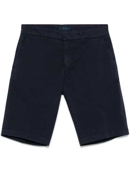 Pantaloni scurti Fay SHORT CHINO TINTO CAPO SLIM FIT Blue Barbati (BM 18310089) 1