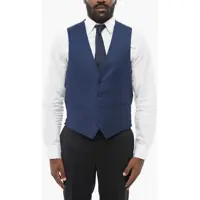 Veste costum Code Virgin Wool Vest With Geometric Motif Barbati