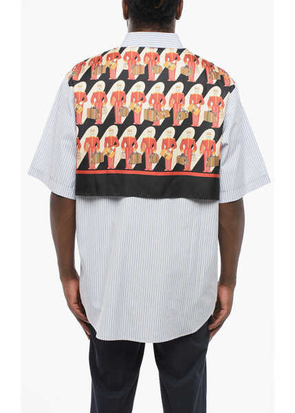 Camasi casual Gucci Button-Down Cotton Shirt With Silk Back Light Blue Barbati (BM 18310132) 2