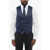 CORNELIANI Code Satin Vest With Slit Pockets Blue
