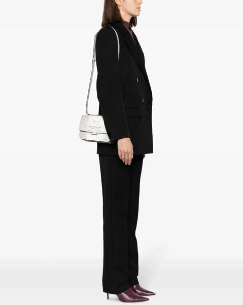 Genti de umar Tory Burch Lizard Effect Eleanor Leather Shoulder Bag White Femei (BM 18310156) 2