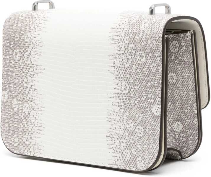 Genti de umar Tory Burch Lizard Effect Eleanor Leather Shoulder Bag White Femei (BM 18310156) 3