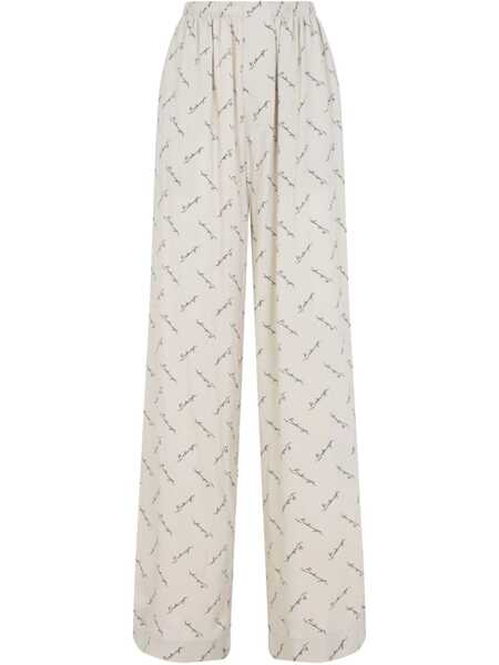 Pantaloni casual Balenciaga Pants with logo Beige Femei (BM 18310290) 1