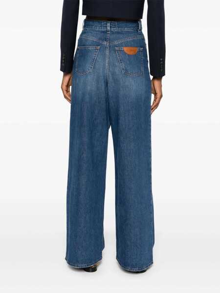Blugi drepti Chloe Wide leg jeans Blue Femei (BM 18310308) 4