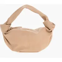 Genti de mana Leather Double Knot Handbag With Zipped Closure Femei
