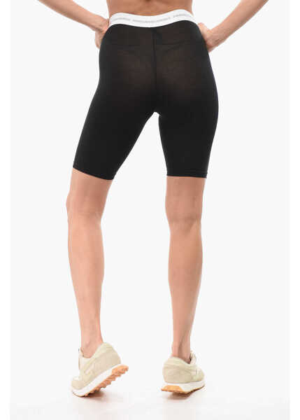 Sosete DSQUARED2 Underwear Biker Leggings With Logoed Waistband Black Femei (BM 18310417) 2