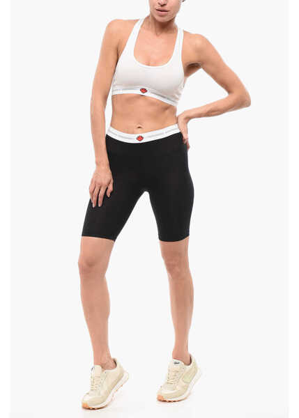 Sosete DSQUARED2 Underwear Biker Leggings With Logoed Waistband Black Femei (BM 18310417) 4