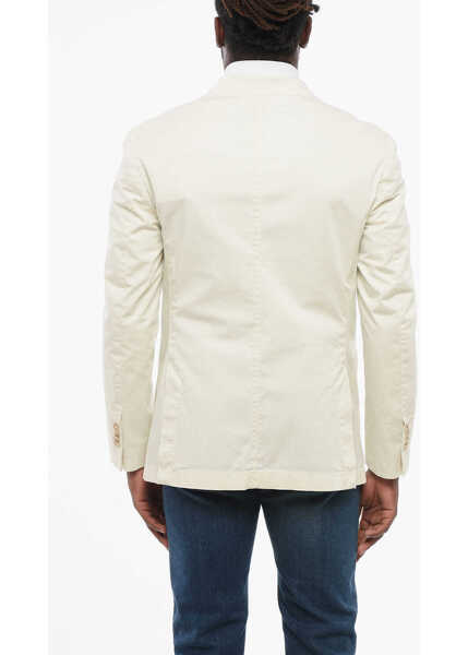 Sacouri CORNELIANI Cc Collection Unlined Double Breasted Blazer With Peak Lapel White Barbati (BM 18310453) 2