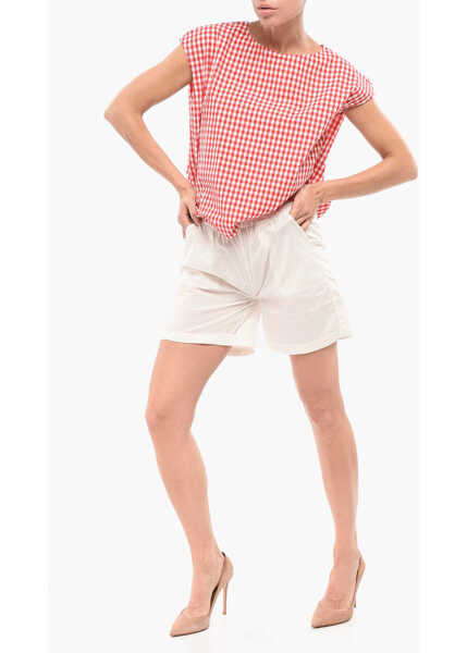 Bluze Woolrich Buffalo Checked Two-Tone Blouse White Femei (BM 18310585) 4