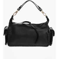Genti de umar Textured Leather Nahir Shoulder Bag Femei