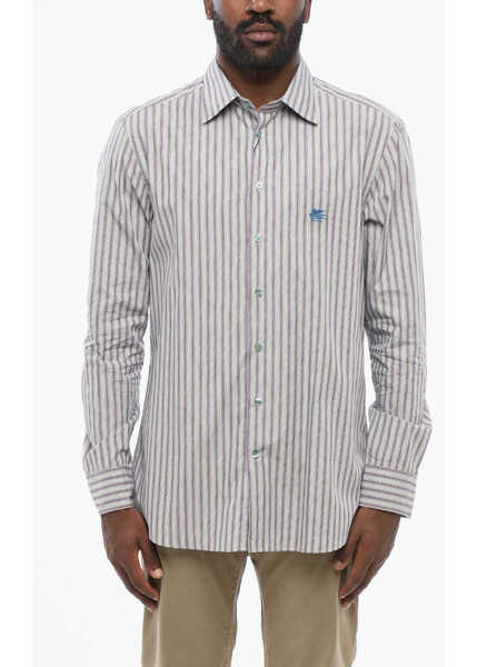 Camasi casual ETRO Bayadere Patterned Cotton Shirt Multicolor Barbati (BM 18310606) 1