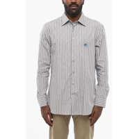 Camasi casual Bayadere Patterned Cotton Shirt Barbati