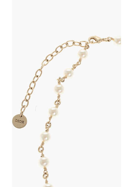 Coliere Dior Brass Necklace With Pearls And Coral Details Gold Femei (BM 18310612) 3