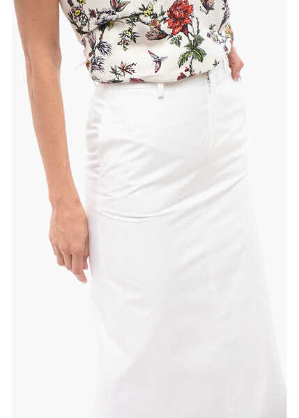 Fuste lungi Valentino Garavani Cotton Longuette Skirt With Belt Loops White Femei (BM 18310624) 3
