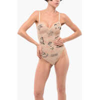 Body-uri Lace Bodysuit With All-Over Embroideries Femei